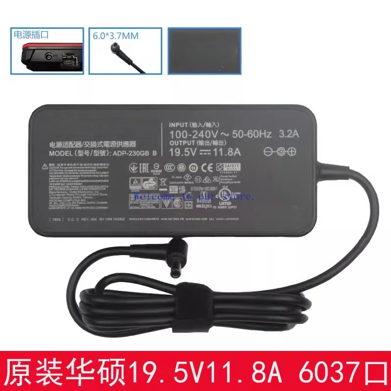 

Адаптер питания для игрового ноутбука ASUS 19,5 В 11,8 А FA506 GX502 Republic of Gamers, зарядный кабель 230 Вт