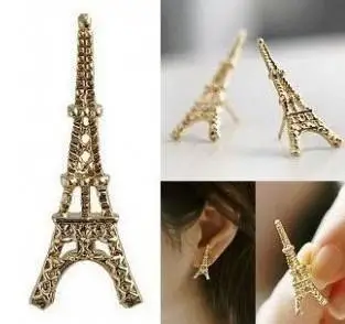 Fashion Eiffel Tower Earring Women Classic Crystal Stud Earrings Female Jewelry 2024 Gift