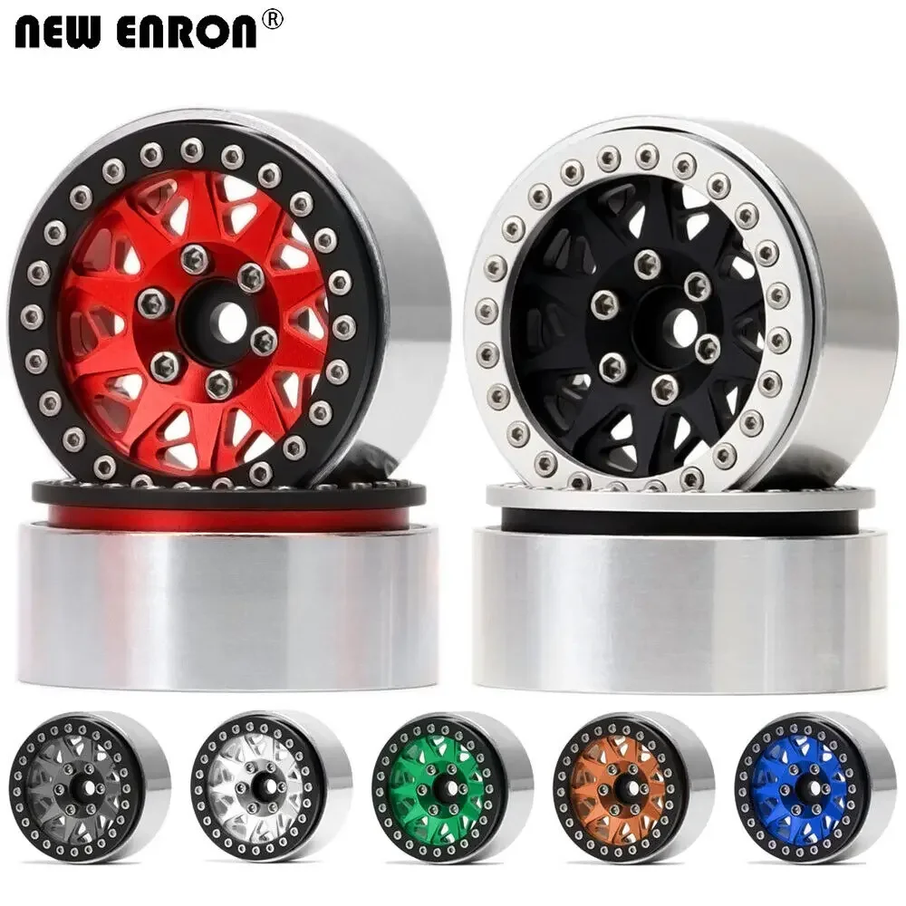 

NEW ENRON CNC Aluminium 1.9 inch Beadlock Rim Tire wheel hub 4Pcs for RC Car 1/10 Axial SCX10 D90 TRAXXAS TRX4 T6 Redcat