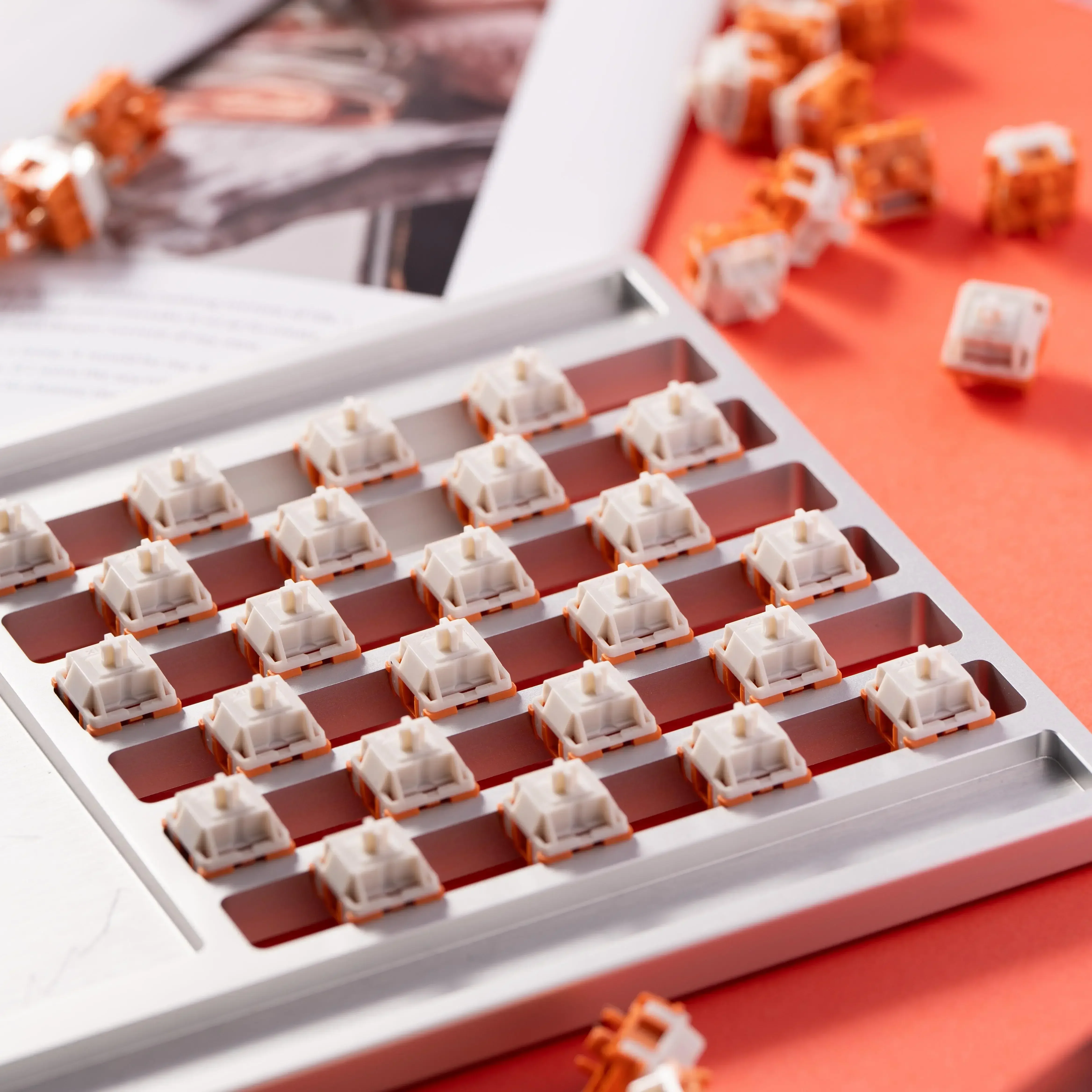 XLLAB x HMX مفتاح الحمضيات العتيق مفتاح لوحة المفاتيح الميكانيكية للرياضات الإلكترونية 45 جرام مشغلات 50 جرام إلى أسفل خارج لوحة العين محور ألعاب مخصصة