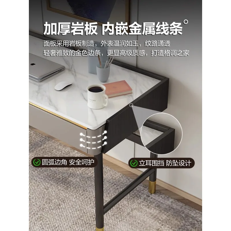 Slate desk light luxury modern simple computer desk home bedroom workbench Italian high school student writing table