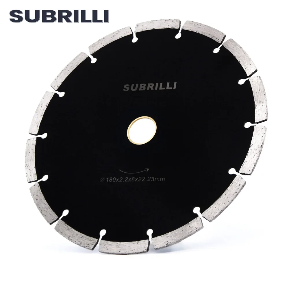 Subrilli-コンクリート大理石石タイル用の7インチ丸鋸刃,ドライおよびウェット使用,セラミックおよび大理石石切断用,180mm