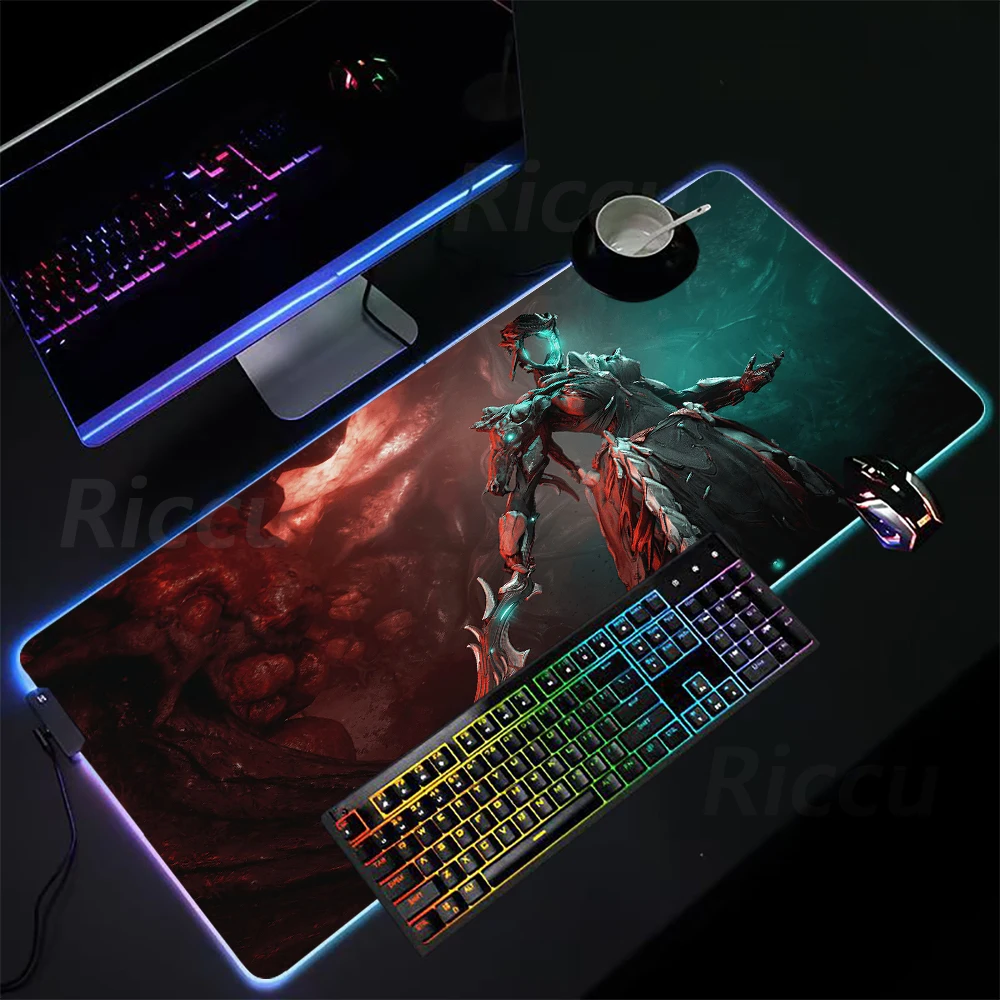 

Many people like it warframe Desktop gaming Table mats High definition print RGB Mouse Pad Desktop gaming accessories mouse pad