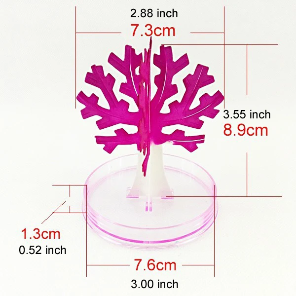 1 Stuks 2024 90X80 Mm Magisch Papier Sakura Kristallen Bomen Magie Groeiende Boom Japan Desktop Kersenbloesem Wetenschap Speelgoed Nieuwigheid