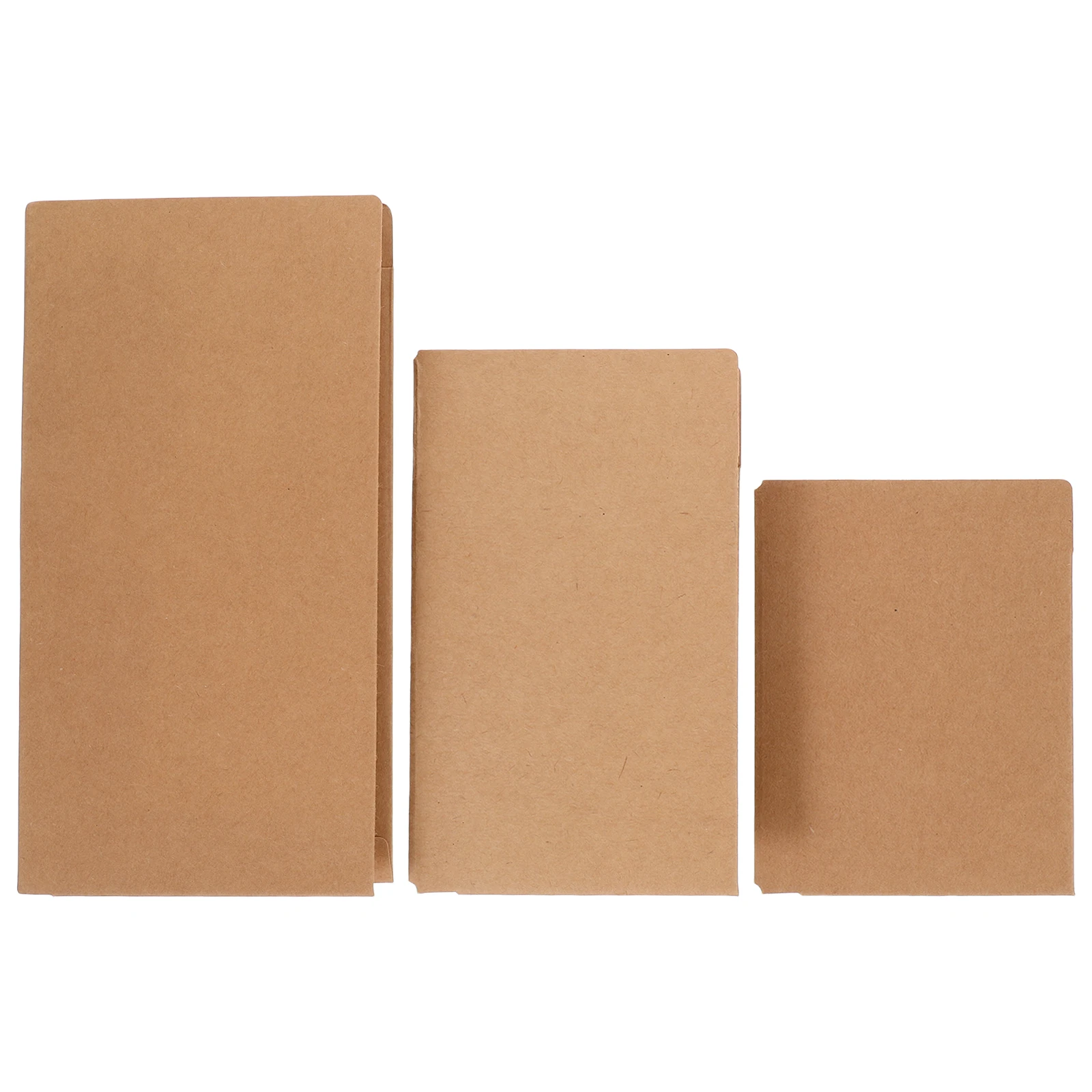 

3pcs Kraft Paper File Folder Multifunctional Document Organizer For Business Cards Receipts Credit Cards Travel Visas Id Holder