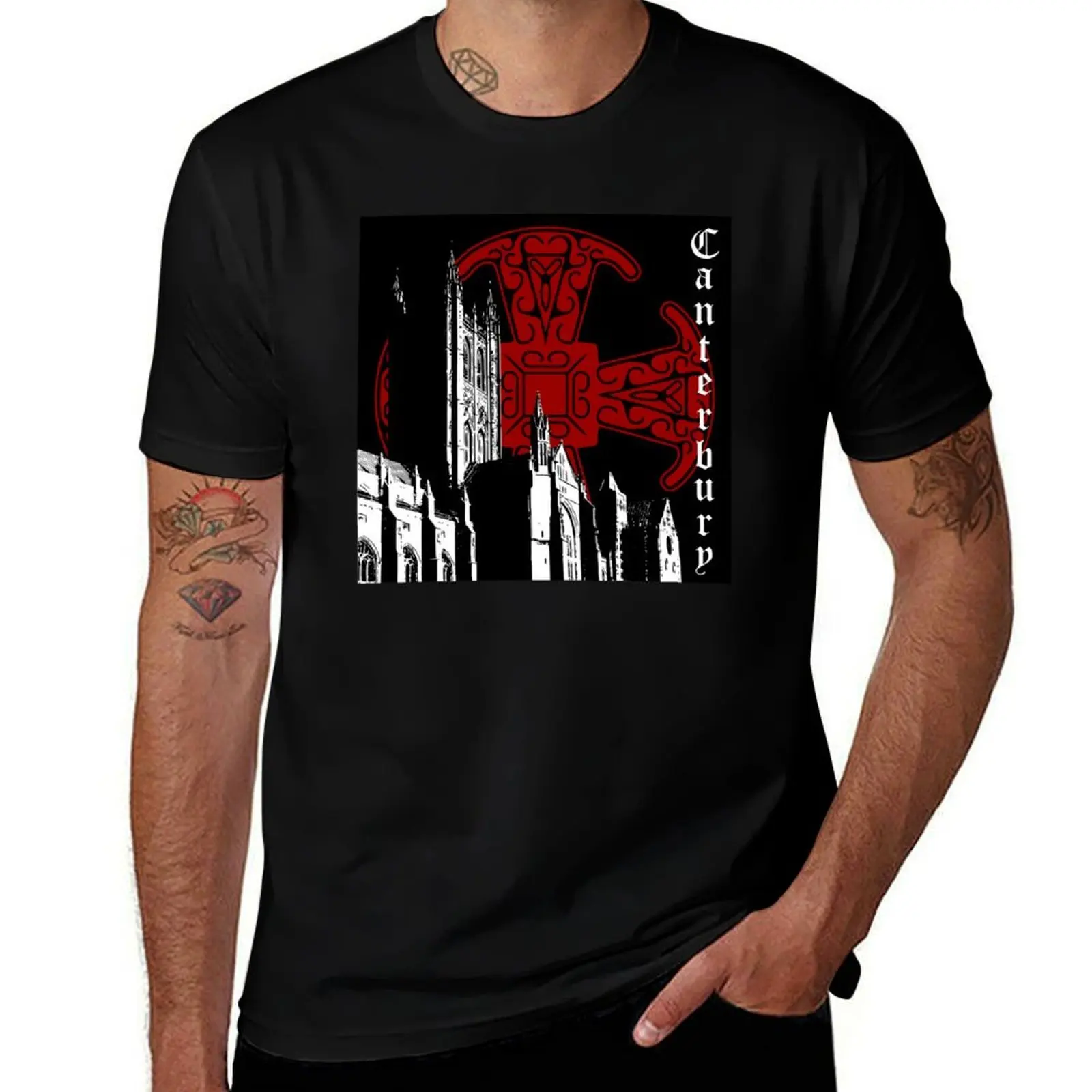 Camiseta de la Catedral de Canterbury, Kent, Inglaterra, Ropa de Trabajo, Transpirable