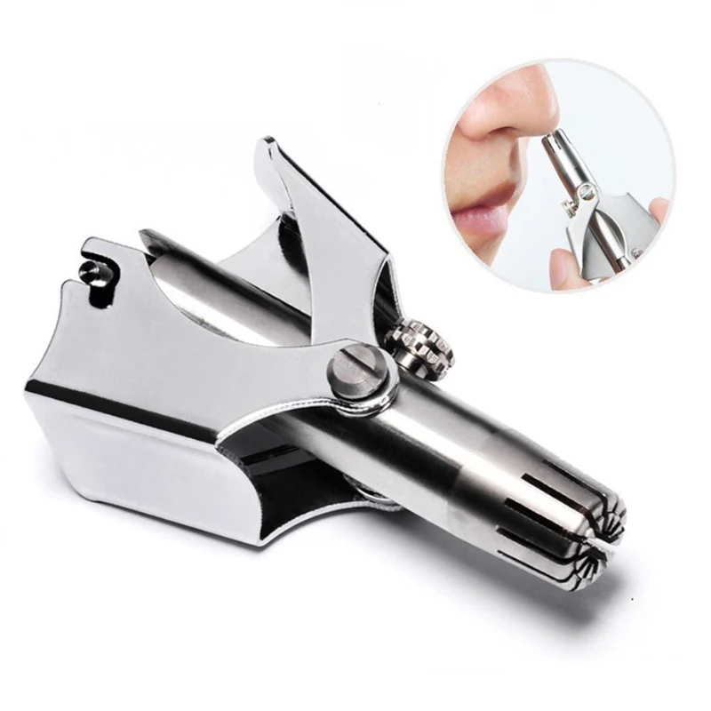 Stainless Steel Manual Nose Trimmer Shaving Nose Ear Hair Face Care Man Washable