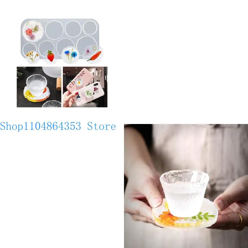 Irregular Round Coaster Mold for Resin Casting Resin Coaster Molds Epoxy Silicone Molds Great for Making Coaster