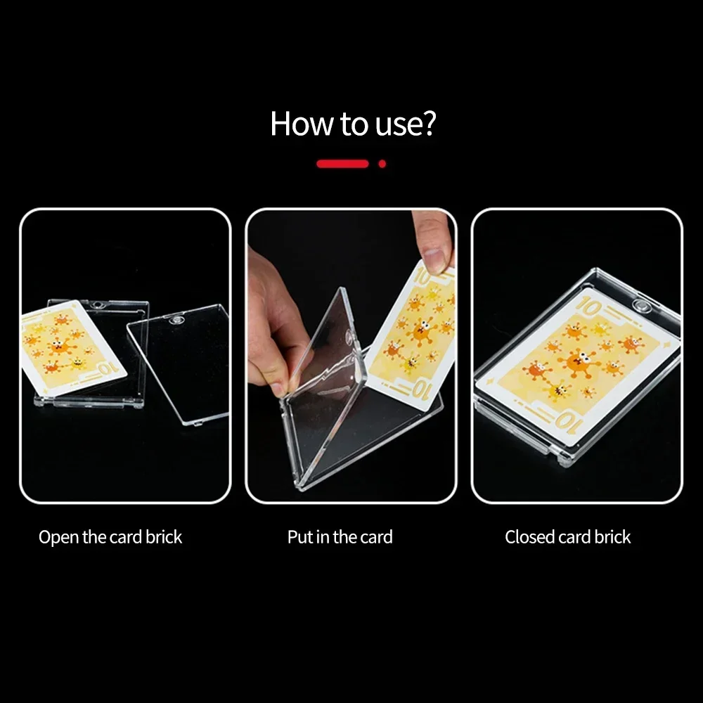 TCG مجموعة شفافة حامل عرض مغناطيسي ، صندوق تخزين ل Yugioh ، بطاقات البوكيمون ، إطارات أكمام مجموعة ، 35-180PT