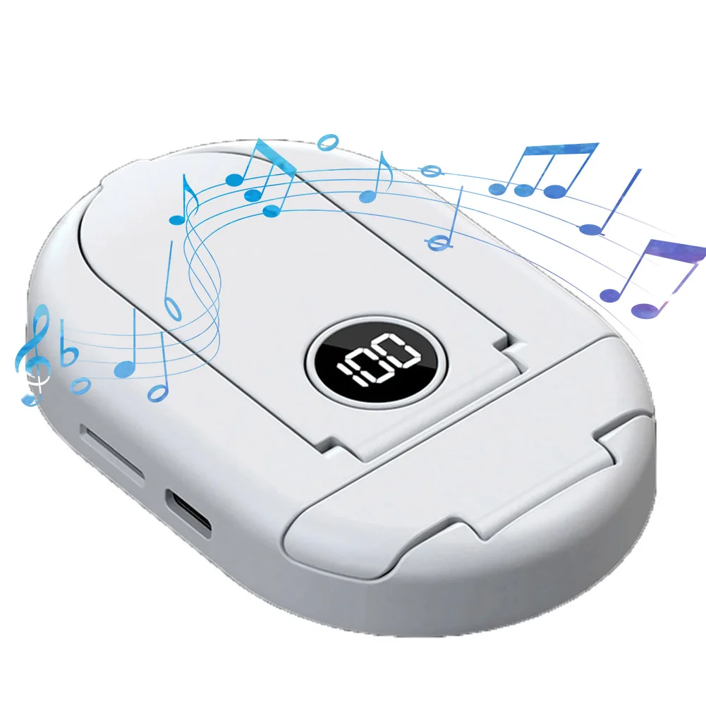 Mini Pocket Speaker Bluetooth-Compatible 5.3 Rechargeable Music Box Bone Conduction Phone Holder for Side Sleepers with Insomnia