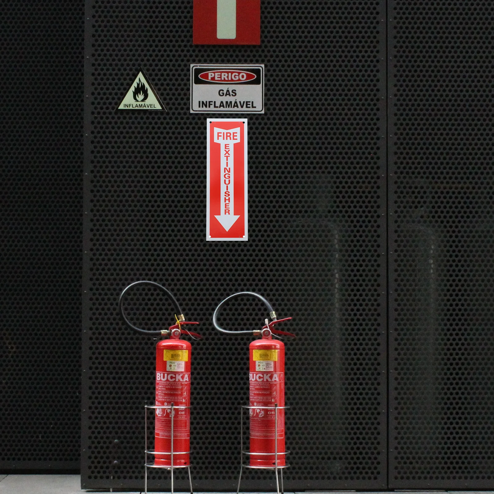 Fire Extinguisher Sign Open Signs Car Reflective Extinguishers for Office Factory Metal