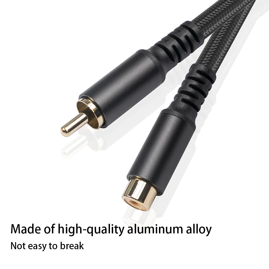 Alloy Housing Male to Female Audio Extension Cable Anti-corrosive Cord