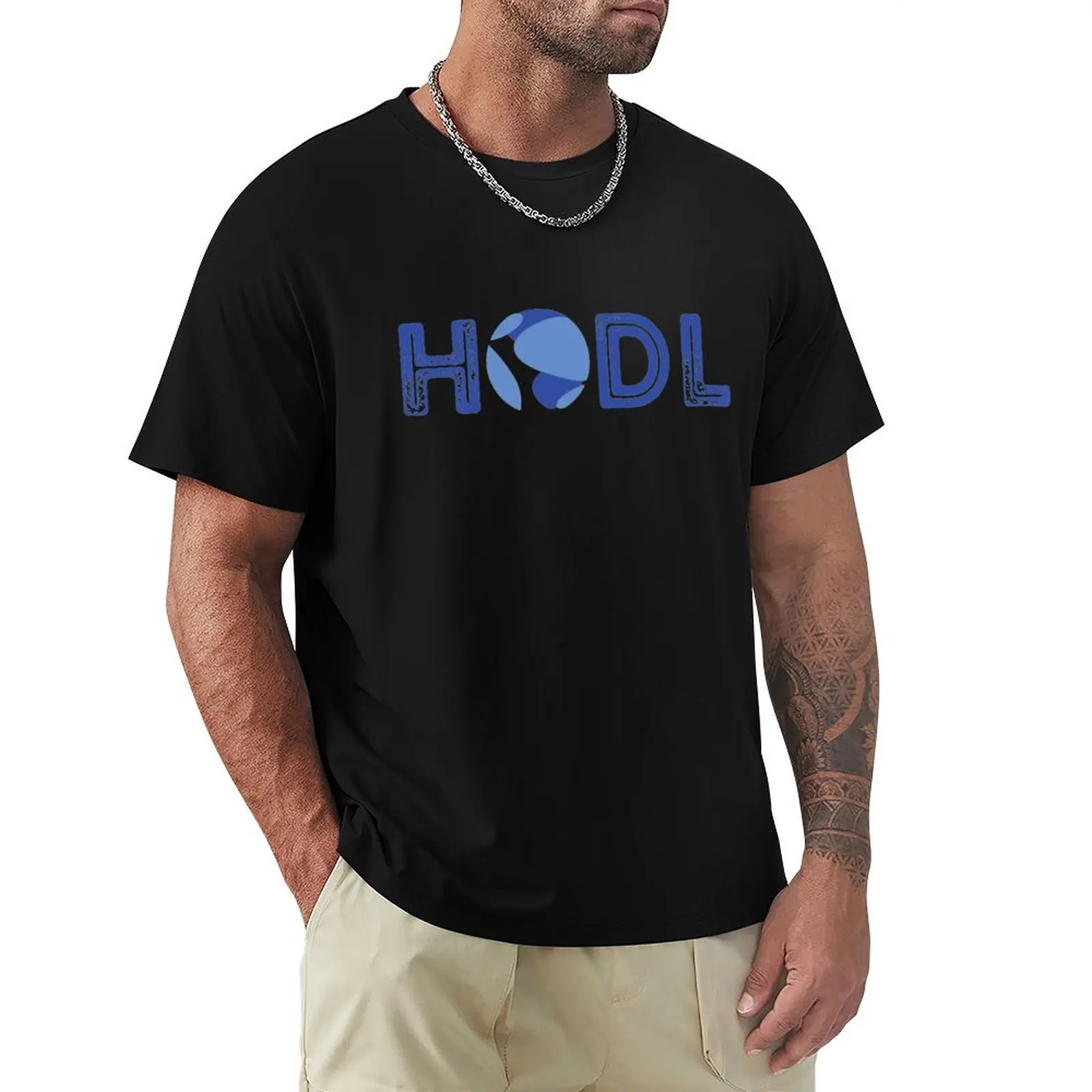 HODL Terra Luna cryptocurrency investors - hold on luna for dear life T-Shirt vintage graphic tee vintage plus size men clothing