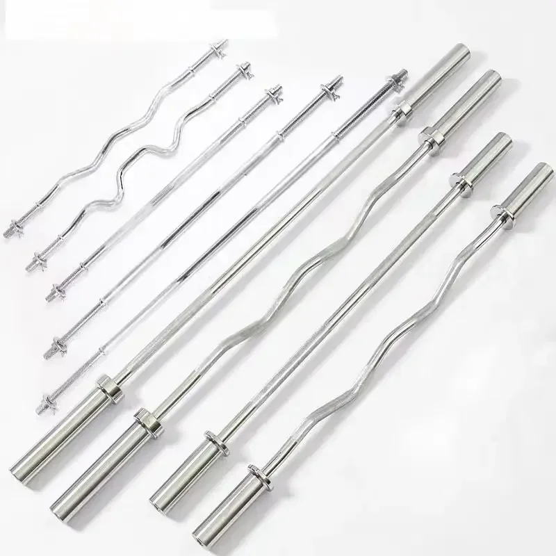 barbell bar 1.2m 1.5m 1.8m 2.2m free weights Professional home gym Straight curl bar barbell set