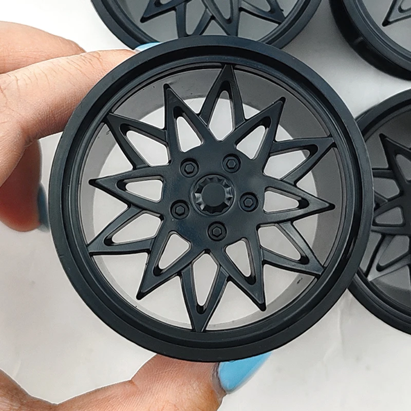 GULY CADA ชุด Building Blocks อิฐอุปกรณ์เสริมสีดําชุบ Hub สําหรับ LEGO Scale 1:8 รถ 42083 42056 42115 ล้อ