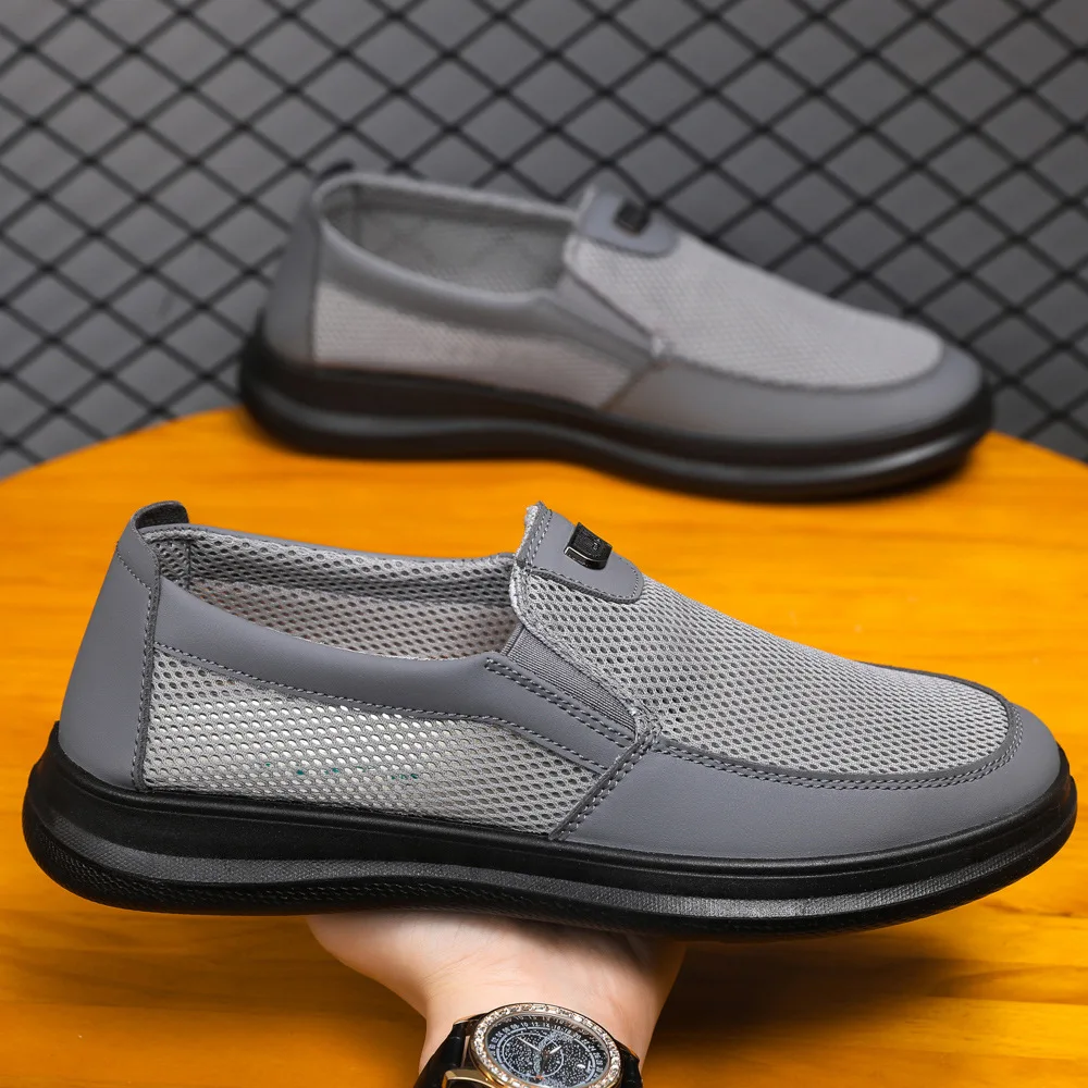 

Men's casual shoes, comfortable and breathable, one foot shoes, mesh breathable fabric shoes, sports running shoes