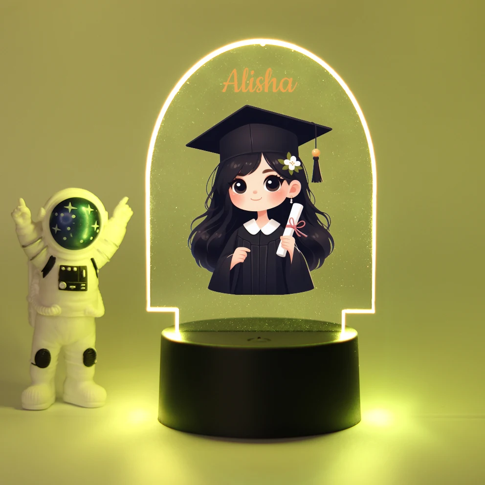 Personalized Custom Graduate Cute  3D Led Gift For Kids Night Light 3D Illusion Lamp