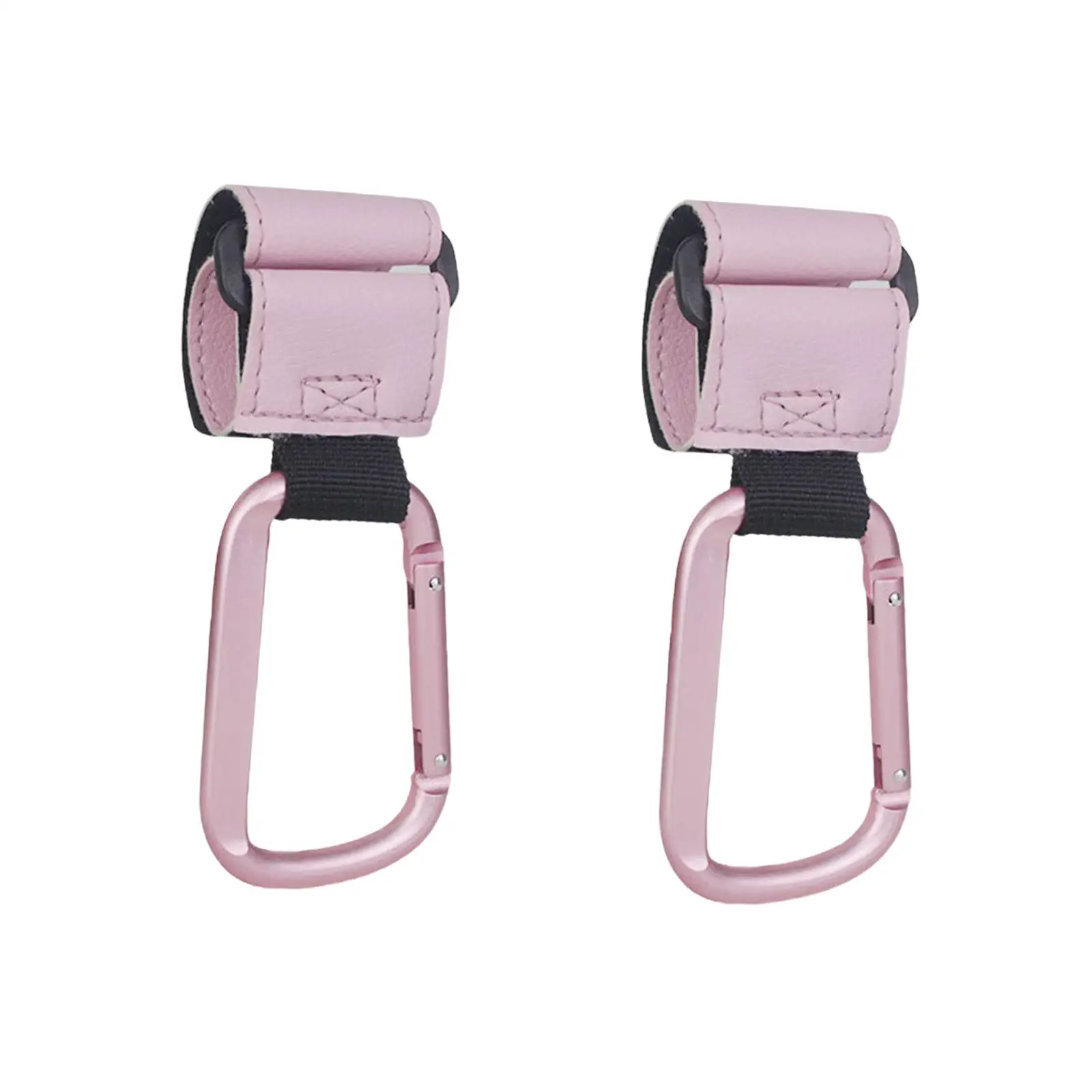 Kait Tas Serbaguna dari Kulit untuk Kereta Dorong Bayi, Organizer dengan Klip yang Dapat Disesuaikan untuk Kereta Bayi, Belanja, dan Perjalanan