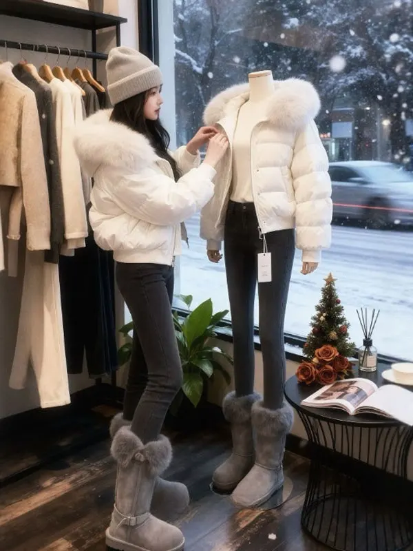 

Korean Sle Soft Thiened ort Cotton Jaet with Hood Spring ular Outerwear Gentle Wind High Sensation Beautiful to See