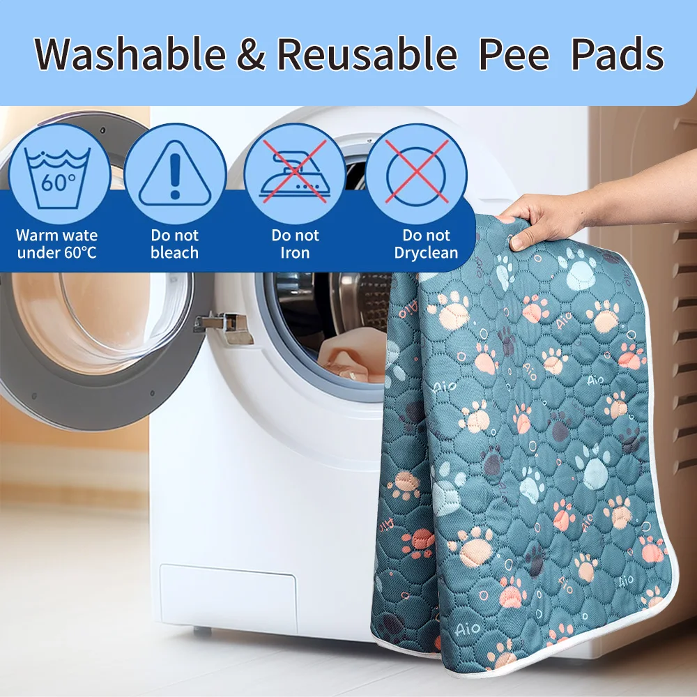 Reusable Dog Pee Pad Blanket Absorbent Diaper Washable Training Pad Pet Bed Urine Mat Anti Slip Design Pads Pet Supplies