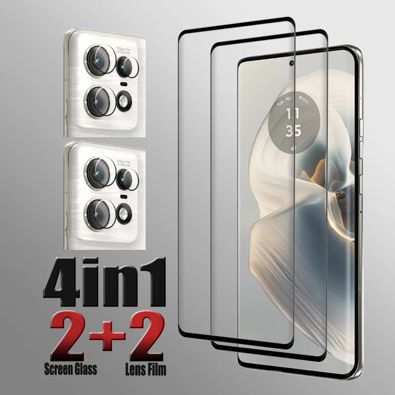 

9D Protetor Film For Motorola Edge 50 pro Tempered Glass Anti-Scratch Edge 50 Pro Soft Back Camera film 2 Sets