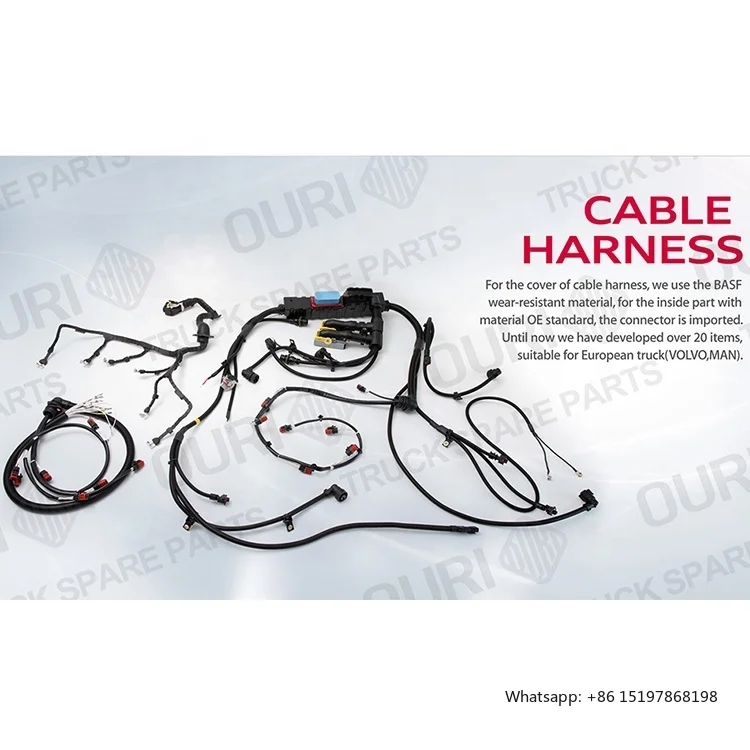 

OURI Heavry Duty Truck Engine Electrical Wiring Cable Harness for MAN VOLVO IVECO CATERPILLAR RENAULT Truck Excavator