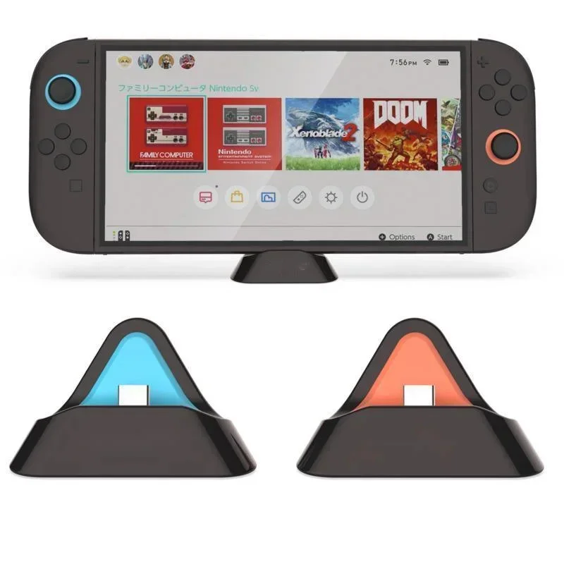 Портативная зарядная база для Switch2, треугольная форма