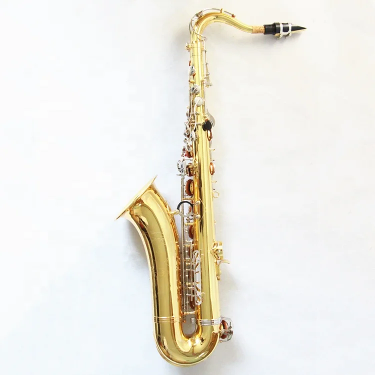 Exquisite Tenor Saxophone High Quality Saxophone Tenor Gold Lacquered Body Nickel Plated Keys Cheap Price Tenor Saxophone