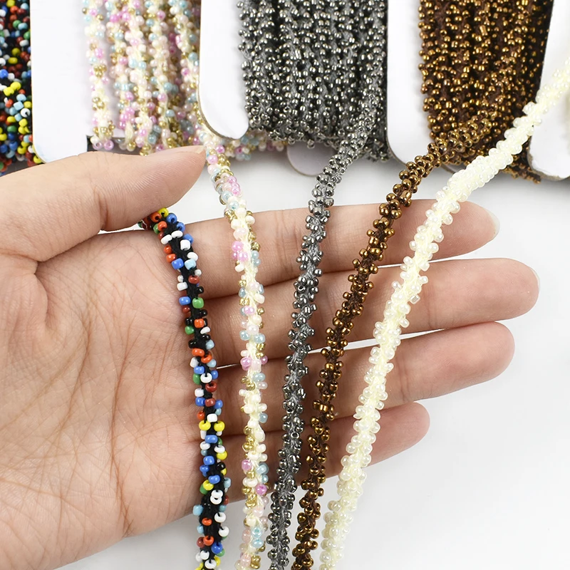 ริบบิ้นลูกปัดมุกปักลายทองขนาด - Sewing Embroidery Fabric บทวิจารณ์และราคา