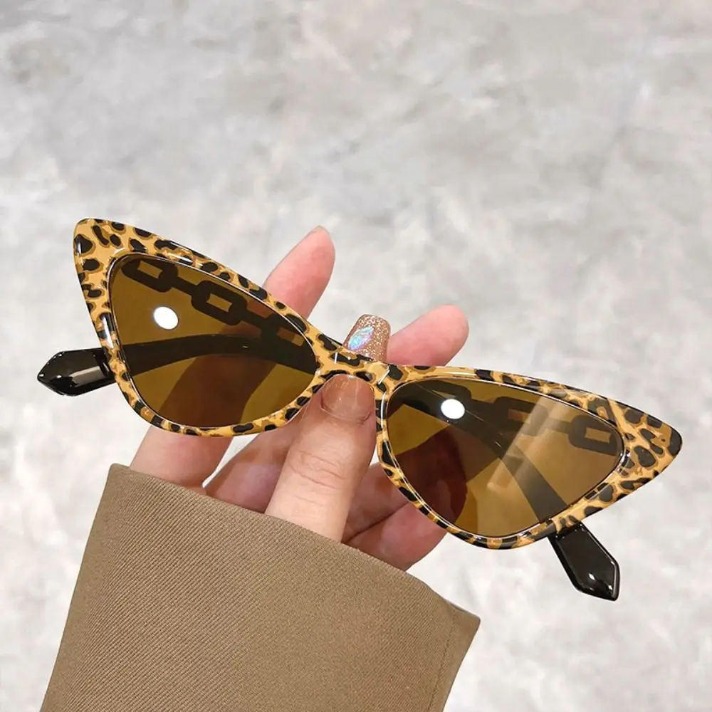 AliExpress NONE Retro Small Frame Cat Eye Sunglasses Vintage Triangle Black Shades Trendy Beach Travel Streetwear Eyewear for Women & Men
