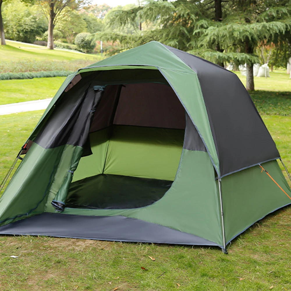 

Modification E-RIKE Camp Tents Picnic 4 Persons Double Layer Waterproof Automatic Large Popup Camping Tent for Outdoor