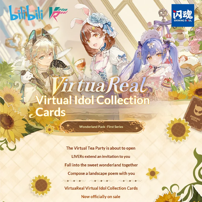 Genuine Shining Soul Virtual Idols Collectible Cards Wonderland Pack Blind Box Rare Virtual Star Card Collection Souvenir