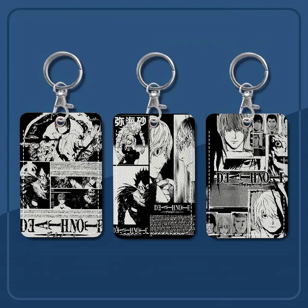 سلسلة مفاتيح Anime Death Note مع حامل بطاقة الوصول، وحافظة واقية لبطاقة الهوية وبطاقة الحافلة وبطاقة البنك للأمان