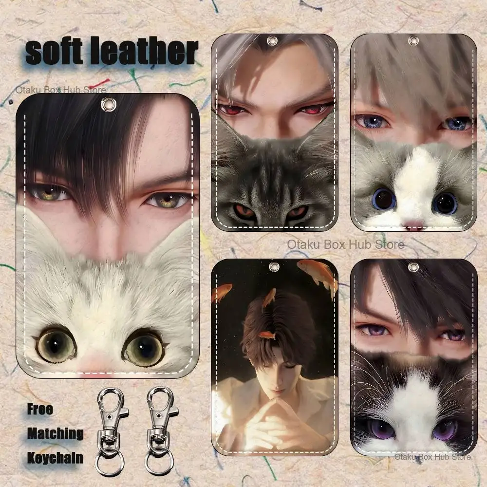 

Game L-Love and D-DeepspaceS Cartoon Card Keychain Anime Fashion Pendant Bag ID Door Card Case Bus Card Cute Adult
