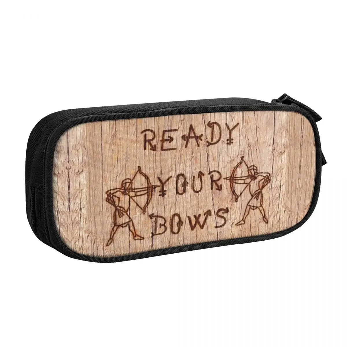 Custom Cute Medieval Warbow Archer Pencil Case for Boys Gilrs Large Capacity Archery Bow Hunting Pencil Bag School Accessories