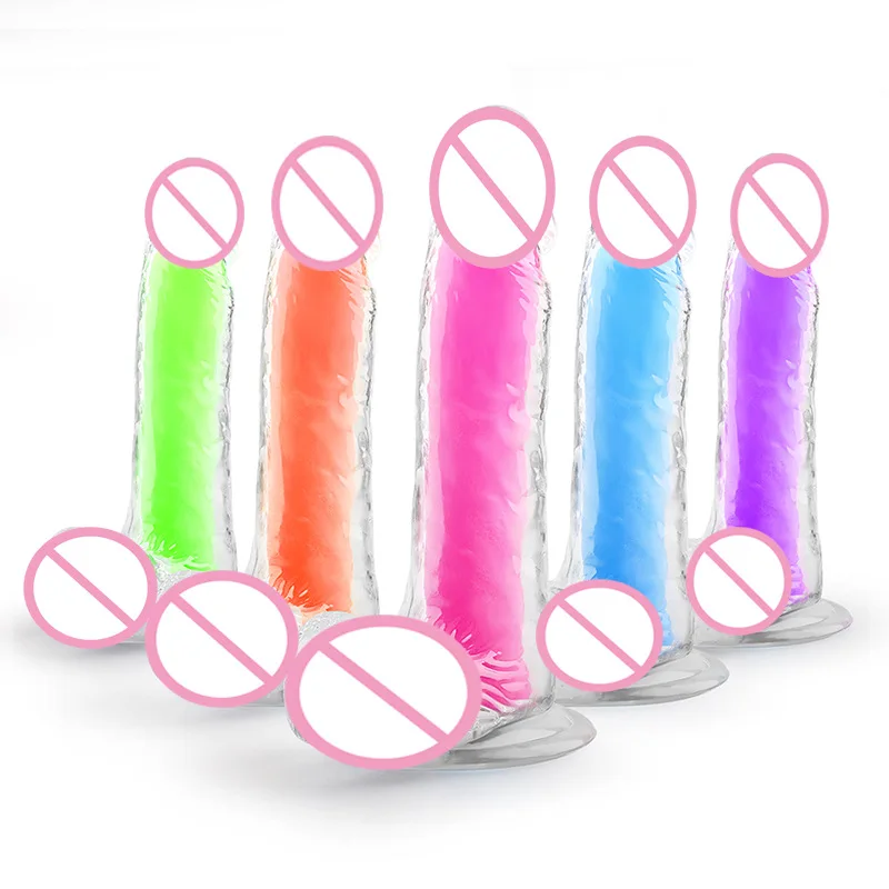 Adult Products Multicolor Suction Cup Night Glow Intimate Wellness Use