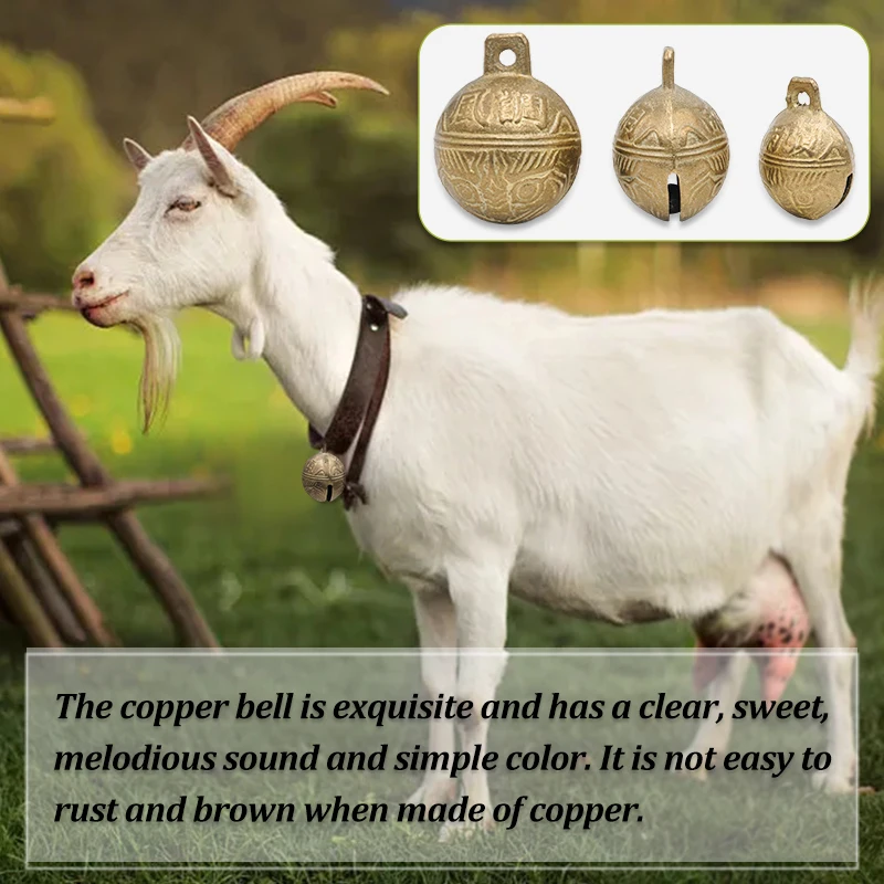 1Pc Sheep Pet Dog Copper Bells Animal Identification Feeding Device Farm Livestock Grazing Bells Pet Supplies