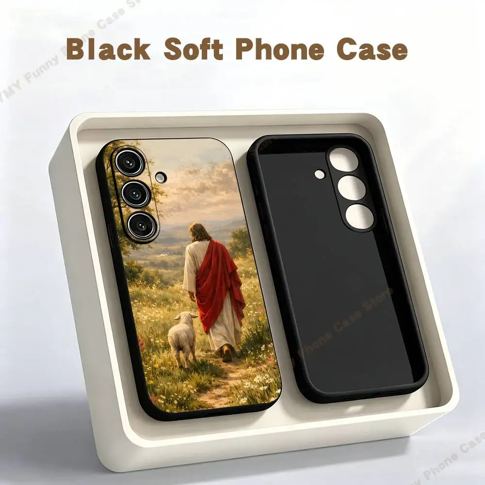 Aesthetics Art Jesus Phone Case For Samsung S24 25 23 22 21 20 Plus Ultra 5G Lite Shockproof Cover