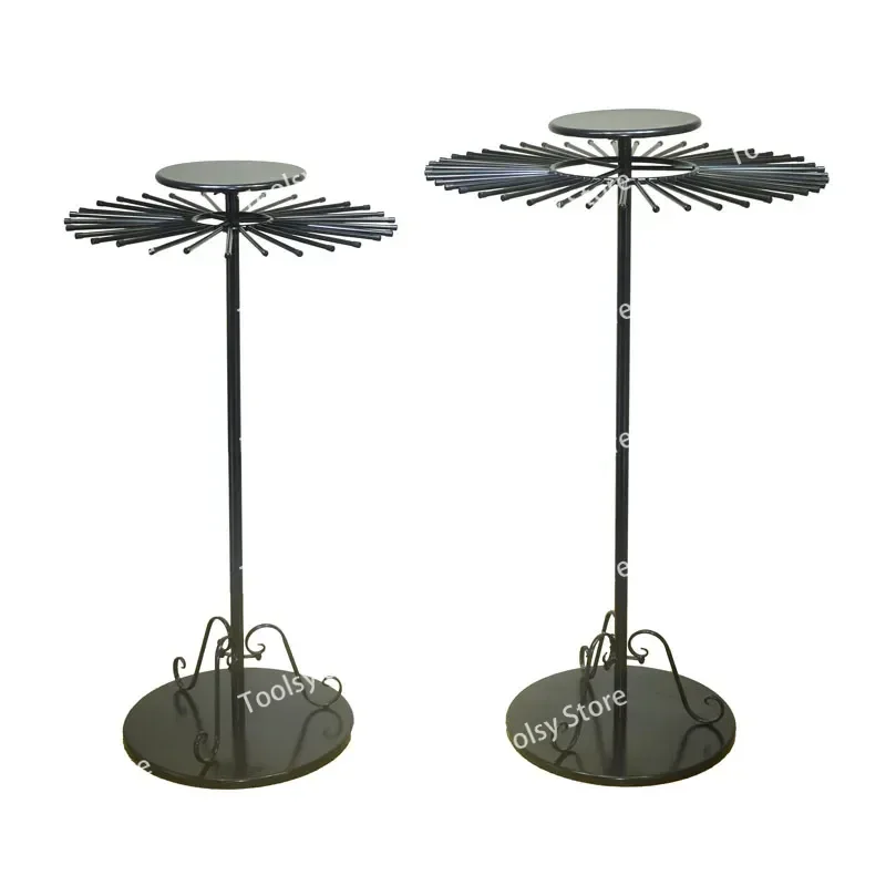 

Полка для шарфов из кованого железа от пола до потолка, подставка для шелковой шали для магазина одежды