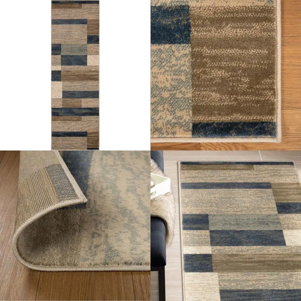 

Современный геометрический ковер из джута, 82 x 305 см, цвет «Полуночный синий», для декора пола в доме и офисе