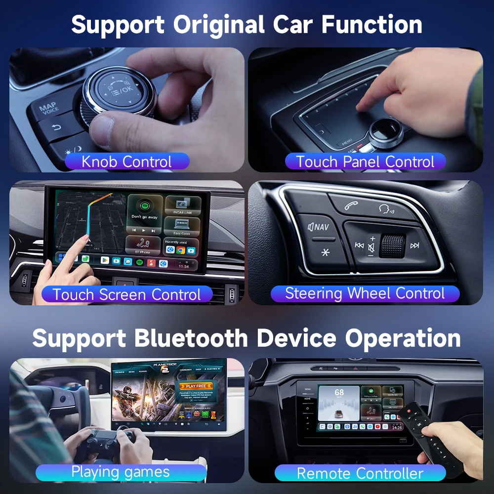 HEYINCAR CarPlay TV Box Android Auto Wireless CarPlay QCM6225 8-Core CPU 8G 128G GPS 4GLTE for VW Audi Kia Fiat Mazda Benz Volvo - Image 5