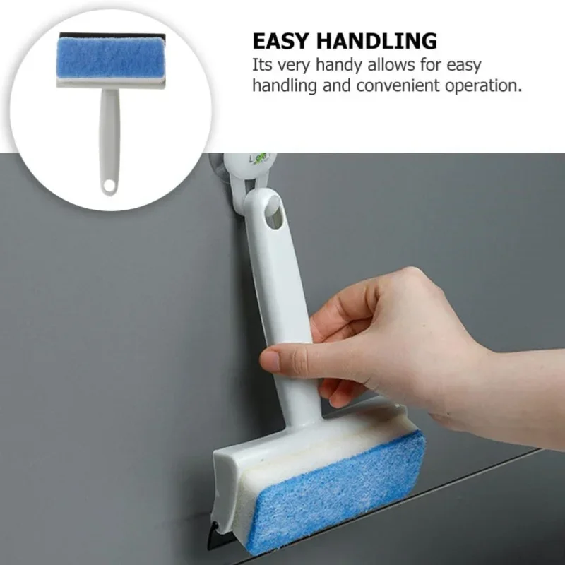 1pcs Magic Window Glass Cleaning Brush Double-Sided Sponge Wiper Scraper Bathroom Wall Shower Squeegee Mirror Scrubber Tools