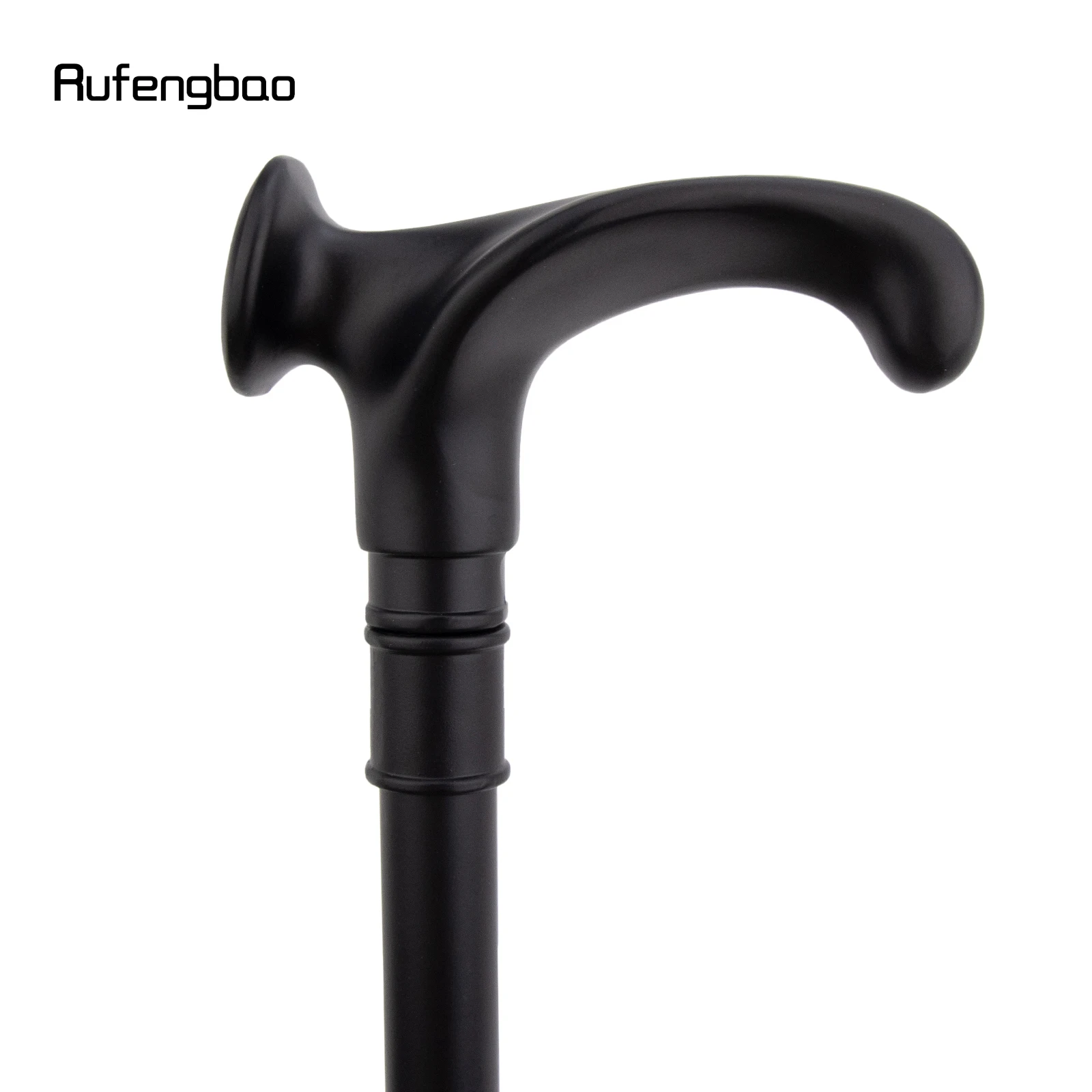 Black Ergonomics Alloy Fairy Wands Spiral  Right Hand Walking Cane Walking Stick Wand Cosplay Wedding Birthday Party Stick 92cm