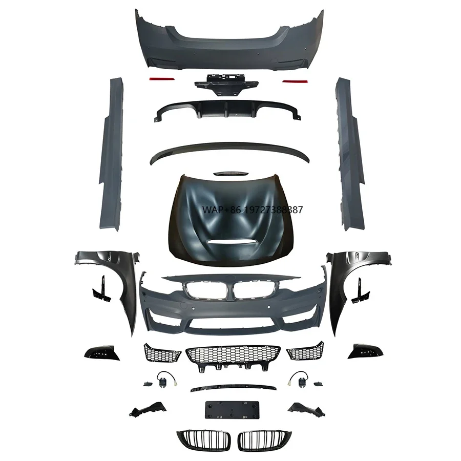 

Car Facelift Conversion Bodykit M4 Style Front Rear Bumpers Side Panel Skirts for 4 Series F32 Body Kits