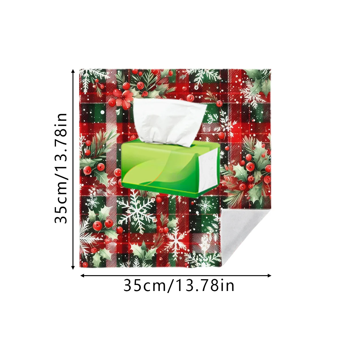 Multi-Functional Christmas Magic Sticky Cloth Creative Versatile Red And Green Checkered Design Durable Decor Protective Cover