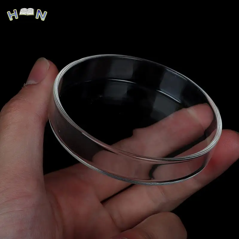 Clear Glass Glass Petri Dishes Cell Sterile Culture Dish Lab Supplies Feeder Tray Round Container Aquarium 1pc