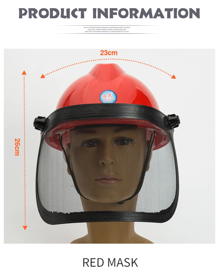 Head-Mounted Forestry Helmet with Industrial Visor Face Cover Welding Shield for Gardening Mowing Personal Protection Work Gear