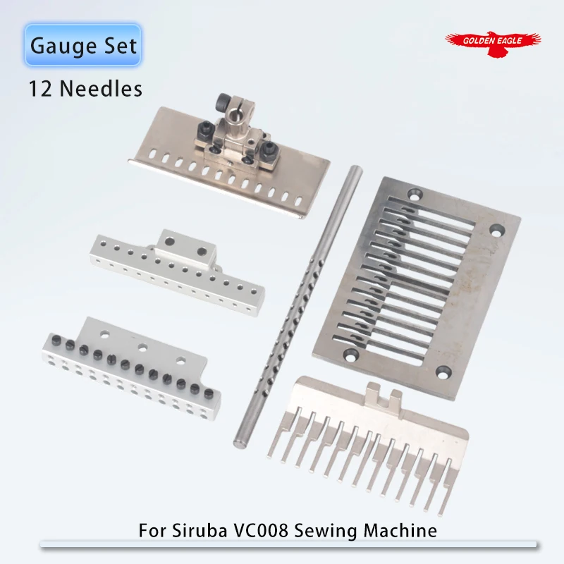 VC008 12N 1/4(6.4mm) 3/16(4.8mm) Gauge Set For Siruba Multi-Needle Sewing Machine Accessories Fit Twelve Needle