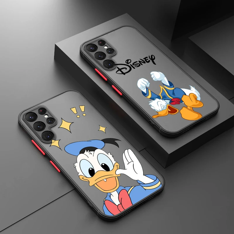 Disney Donald Duck Samsung A72 A54 A53 A52S A34 A32 A33 A24 A23 A22S A02 Lite Frosted Translucent Phone Case