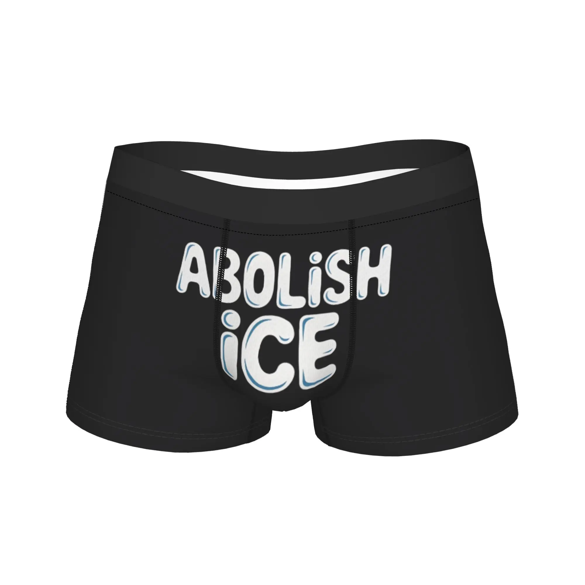 

Мужские трусы-боксеры Abolish ICE, дышащие, с рисунком, большие размеры